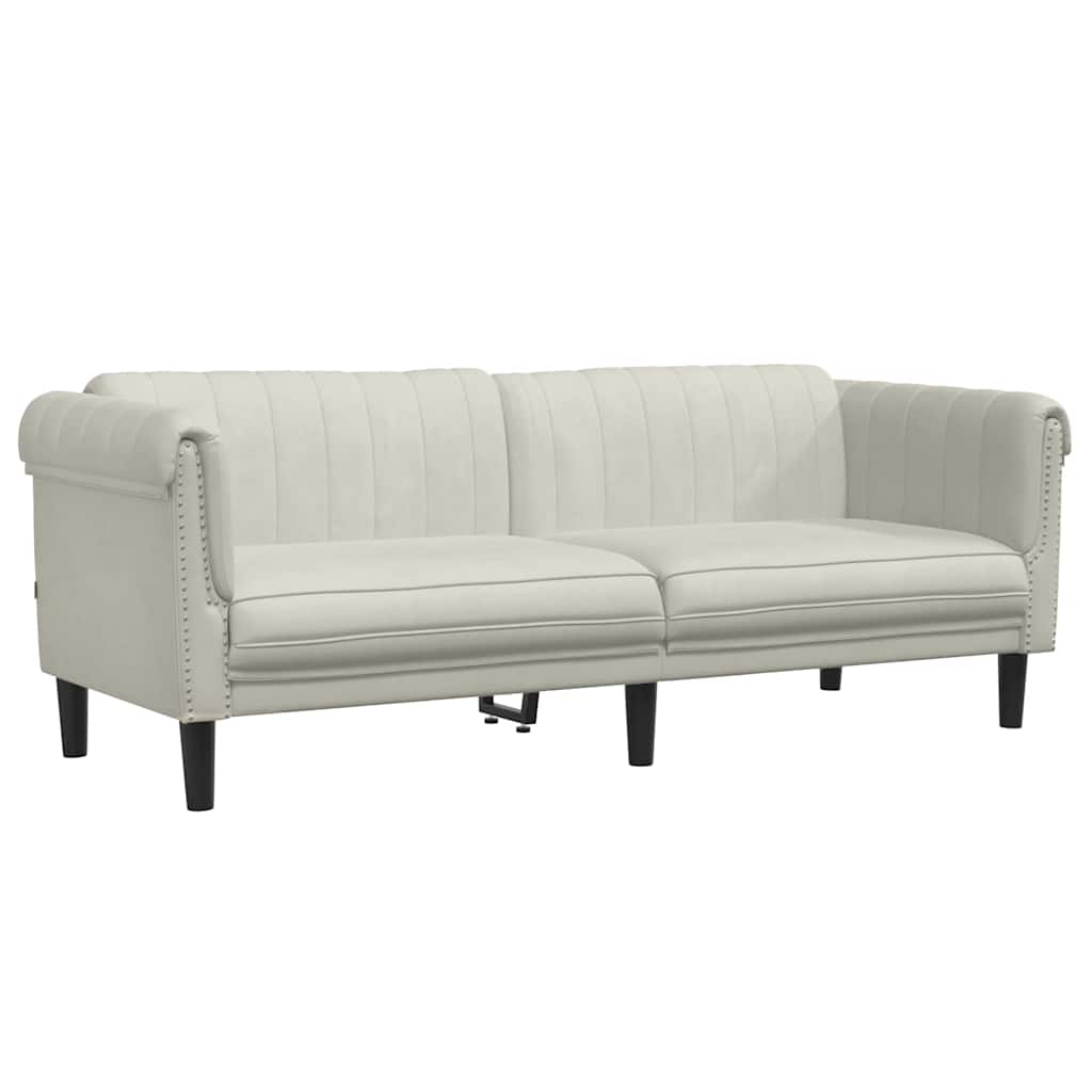 2-dijelni set sofa krem baršunasti