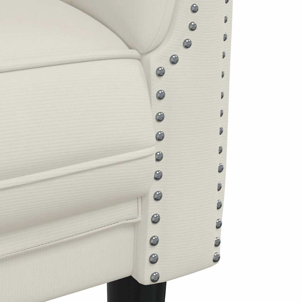 2-dijelni set sofa krem baršunasti