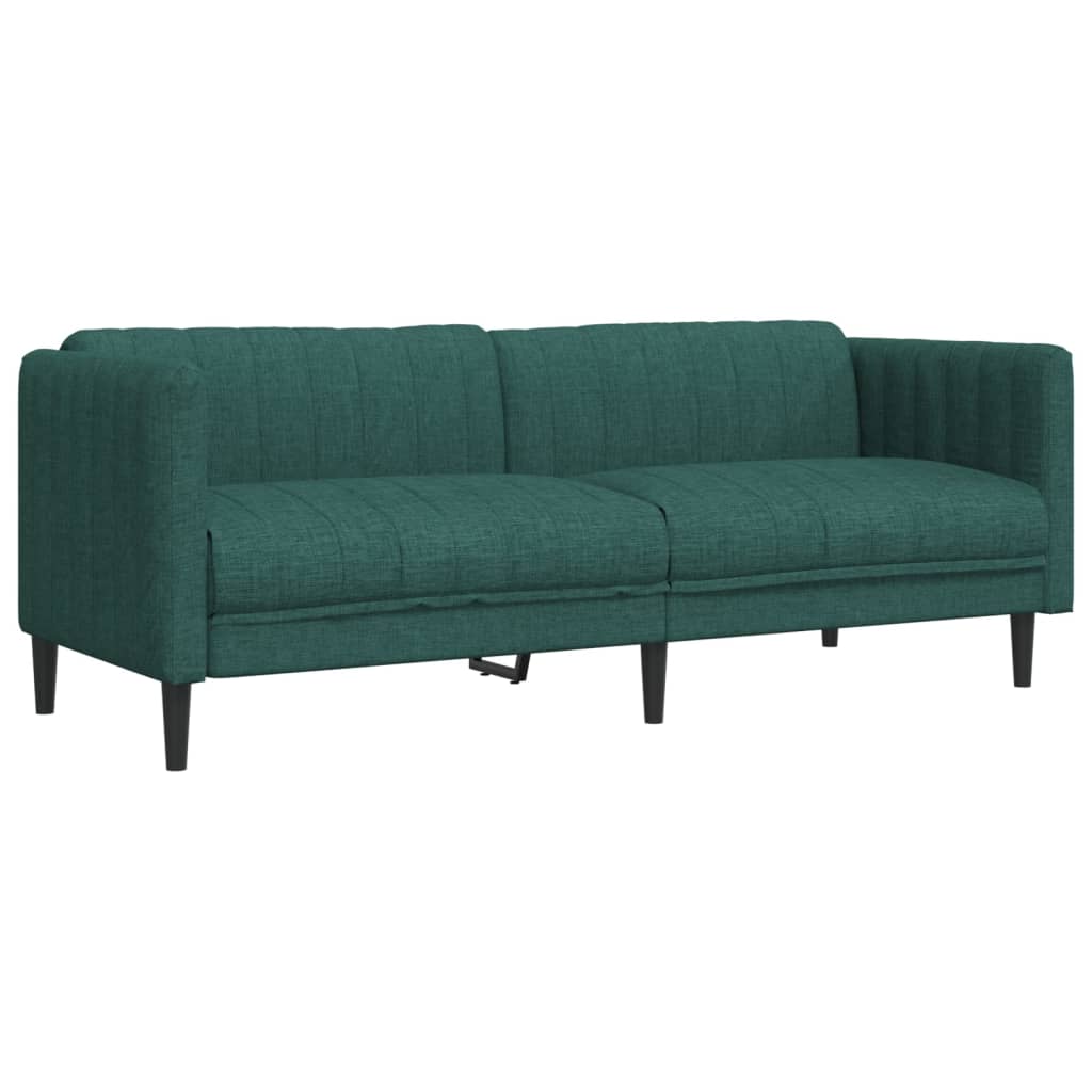 3-dijelni set sofa tamnozeleni od tkanine