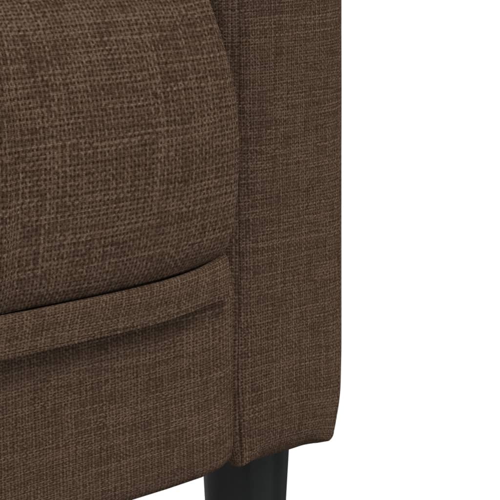 3-dijelni set sofa smeđi od tkanine