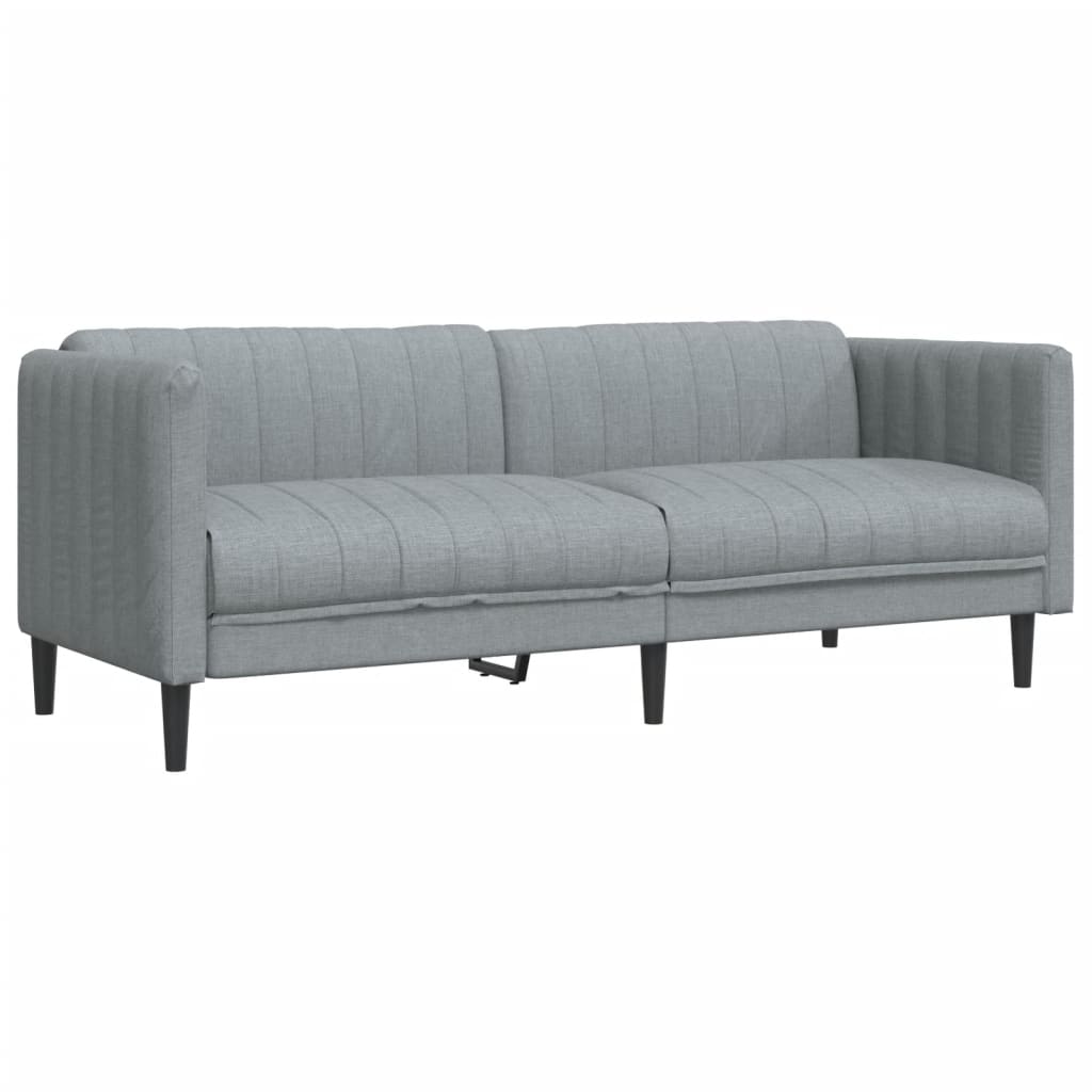 2-dijelni set sofa svjetlosivi od tkanine