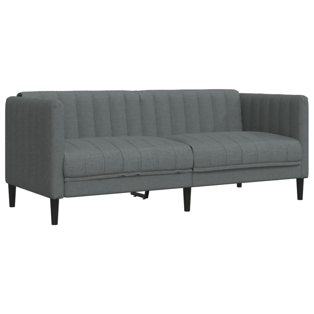 2-dijelni set sofa tamnosivi od tkanine