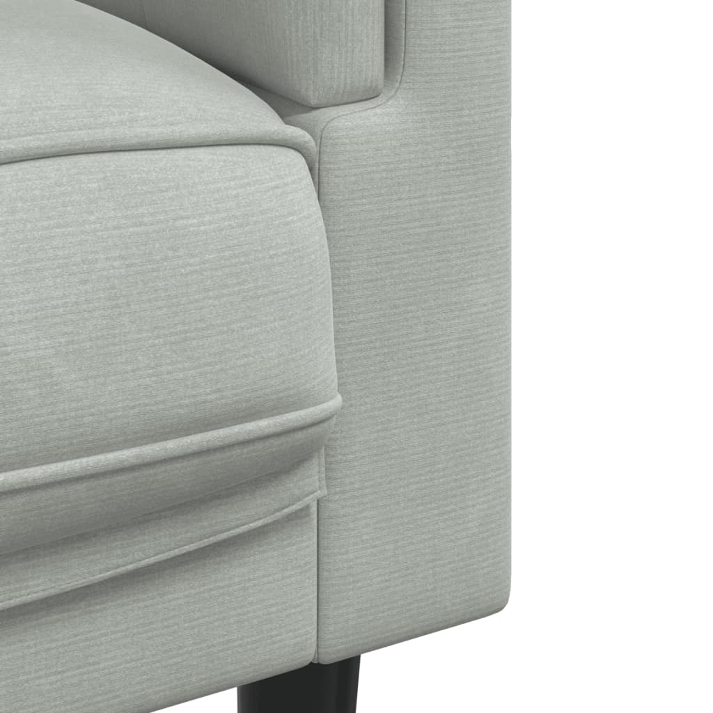 3-dijelni set sofa s jastucima svjetlosivi baršunasti