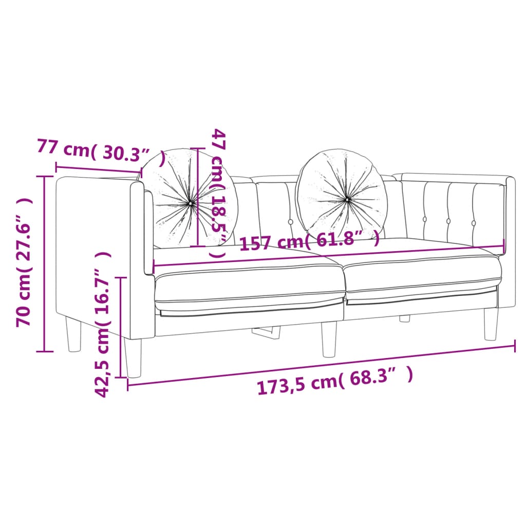 3-dijelni set sofa s jastucima svjetlosivi baršunasti