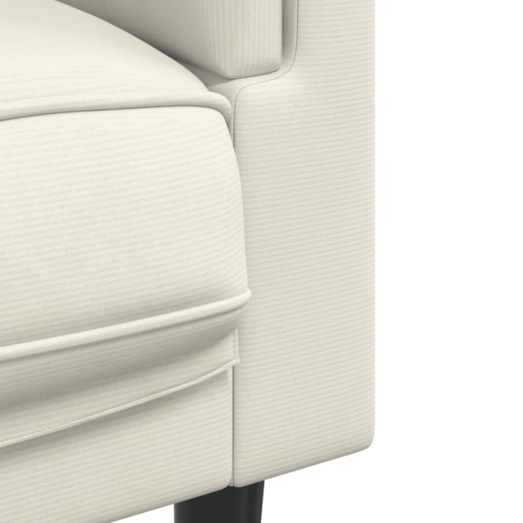 2-dijelni set sofa s jastucima krem baršunasti
