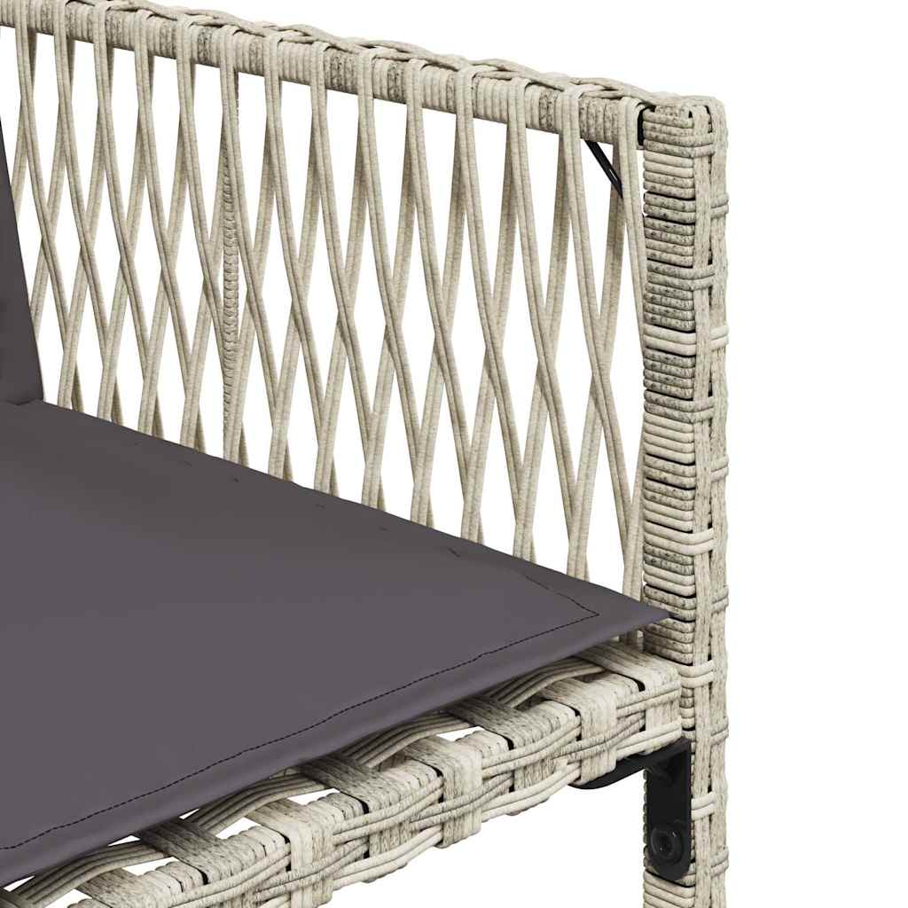 15-dijelni vrtni blagovaonski set s jastucima svijetlosivi