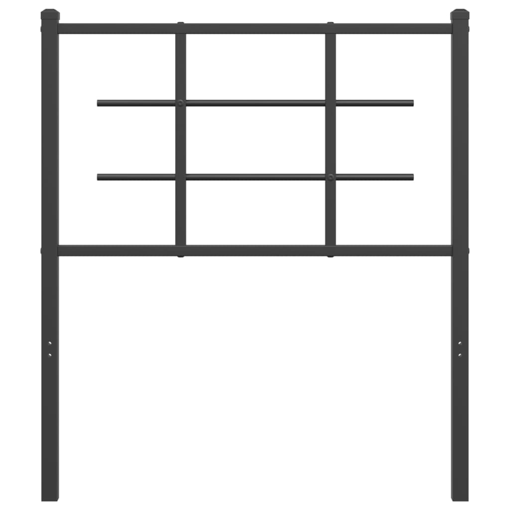 Metalno zamjensko uzglavlje crno 75 cm