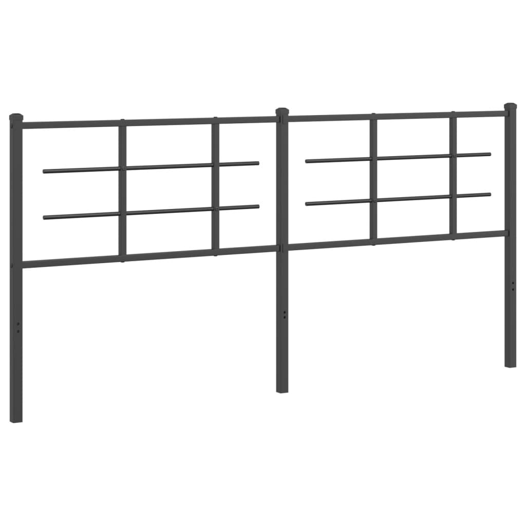 Metalno zamjensko uzglavlje crno 180 cm