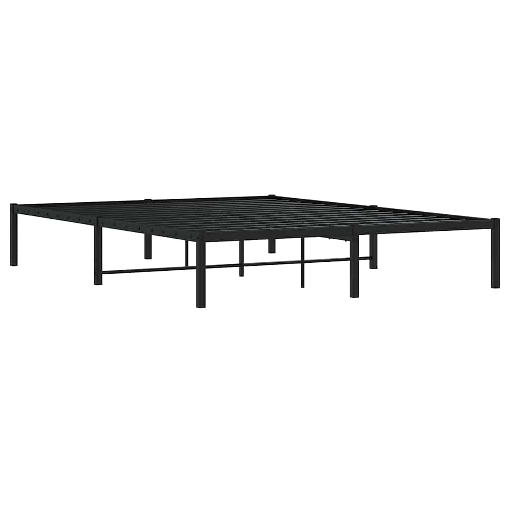 Metalni okvir za krevet crni 160x200 cm