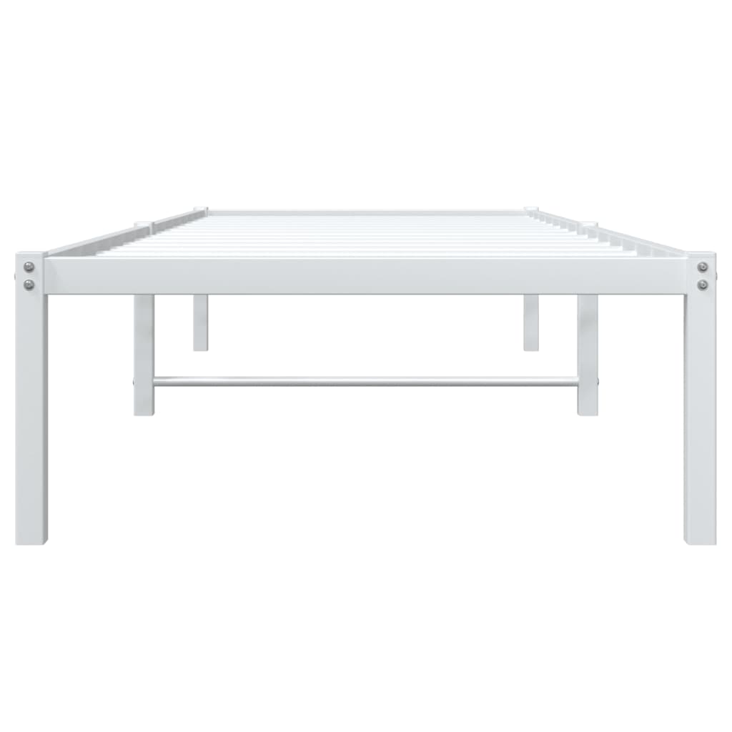 Metalni okvir za krevet bijeli 75x190 cm