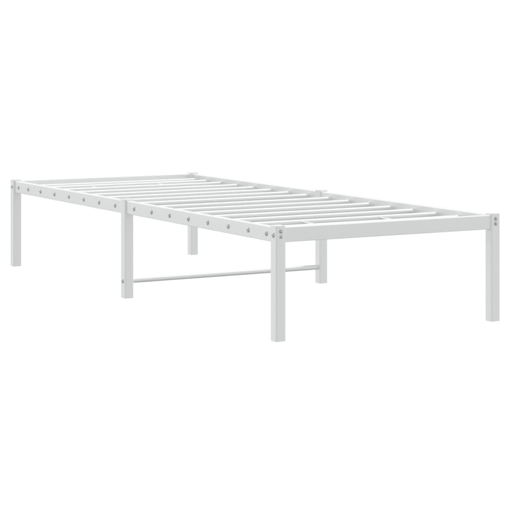 Metalni okvir za krevet bijeli 75x190 cm