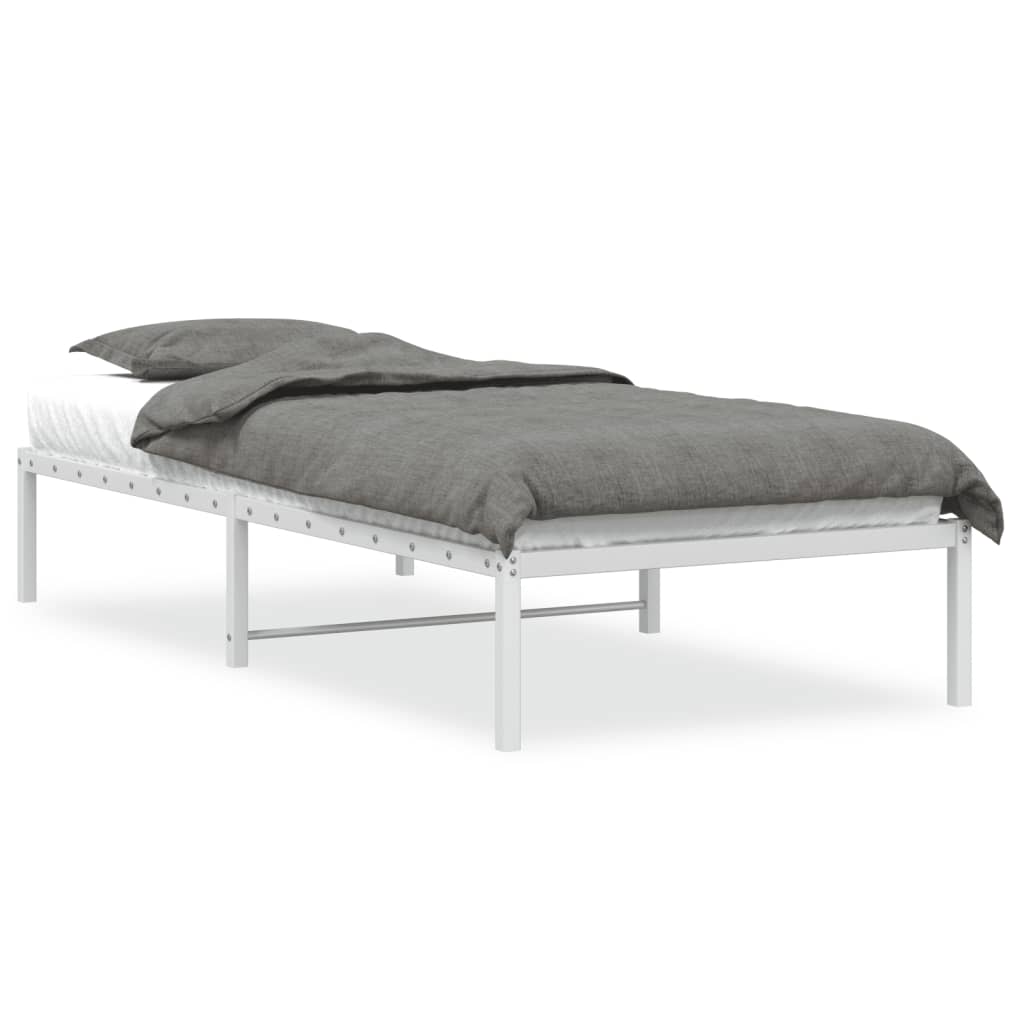Metalni okvir za krevet bijeli 90 x 190 cm