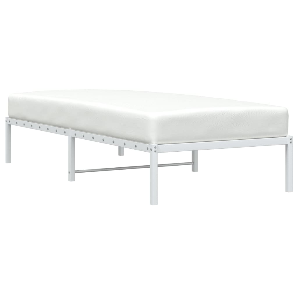 Metalni okvir za krevet bijeli 90 x 190 cm