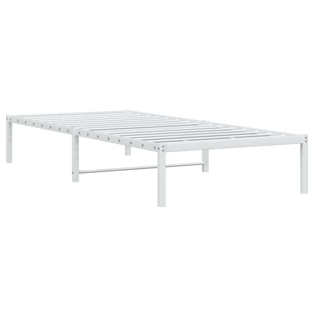 Metalni okvir za krevet bijeli 90 x 190 cm