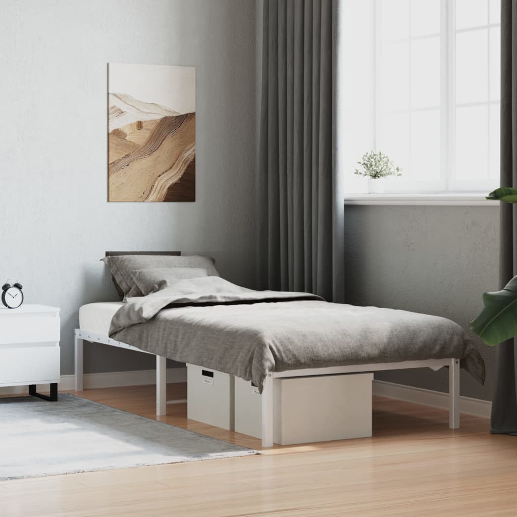 Metalni okvir za krevet bijeli 90x200 cm