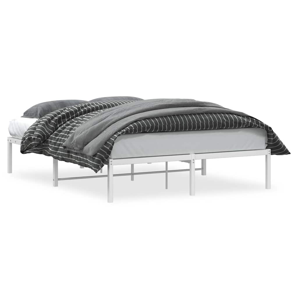 Metalni okvir za krevet bijeli 135x190 cm