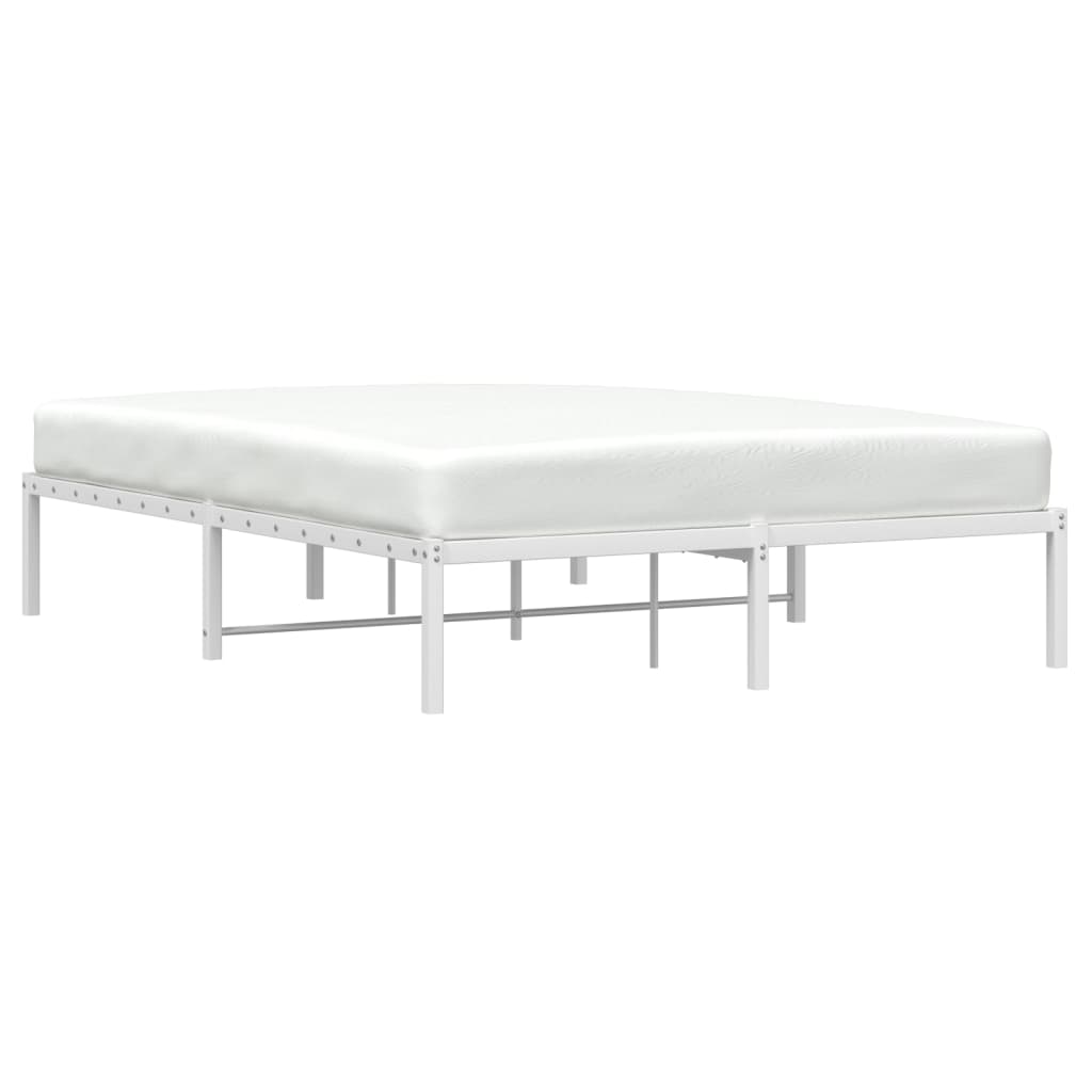 Metalni okvir za krevet bijeli 140 x 190 cm