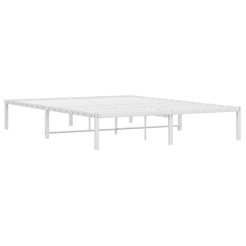 Metalni okvir za krevet bijeli 150x200 cm