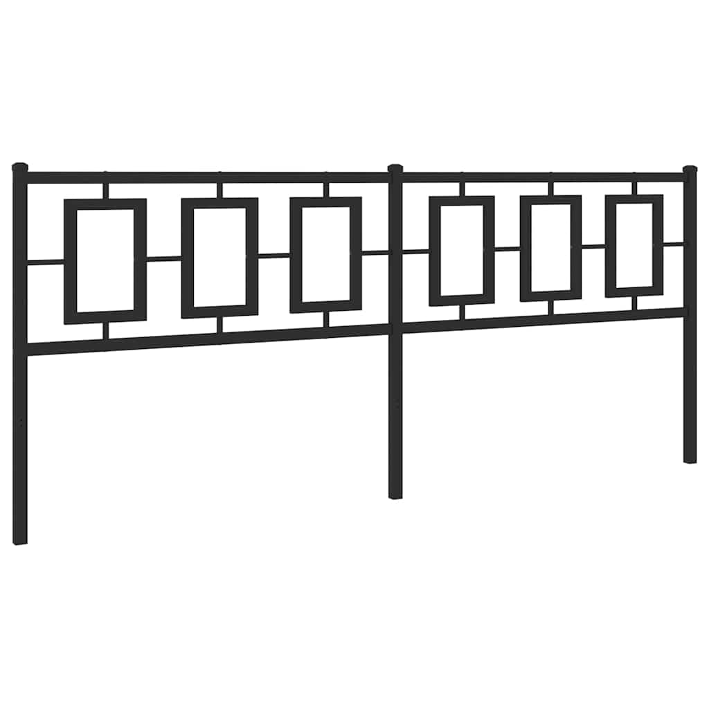 Metalno zamjensko uzglavlje crno 200 cm