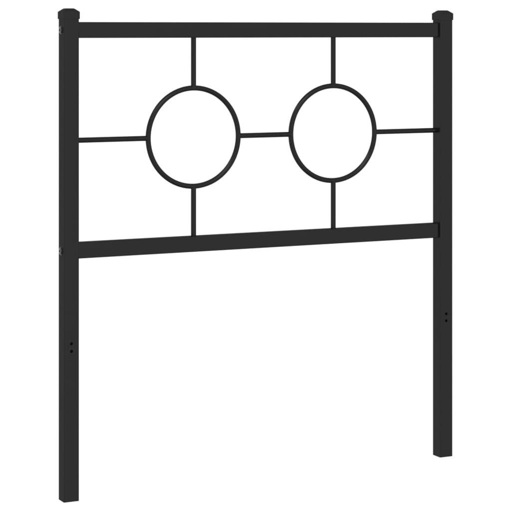 Metalno uzglavlje za krevet crno 75 cm