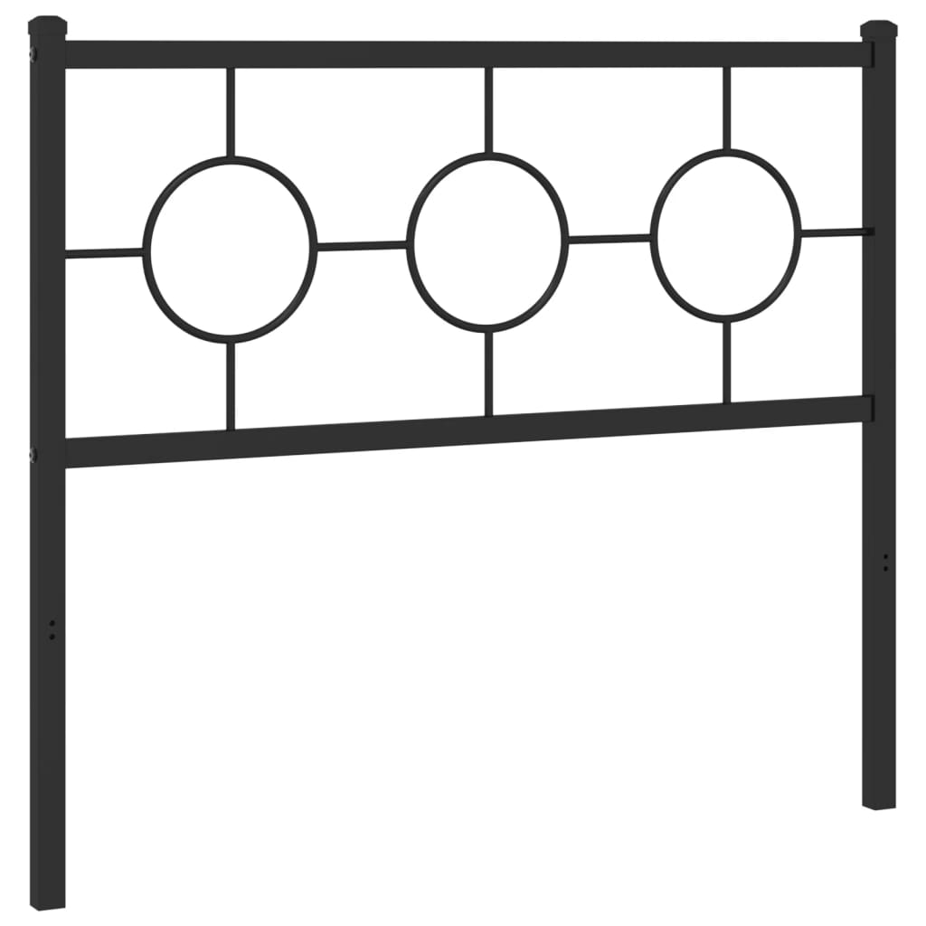Metalno zamjensko uzglavlje crno 100 cm