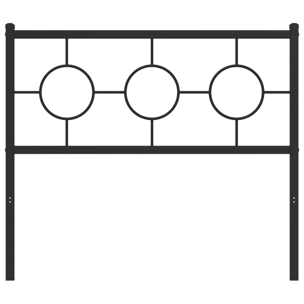 Metalno zamjensko uzglavlje crno 100 cm