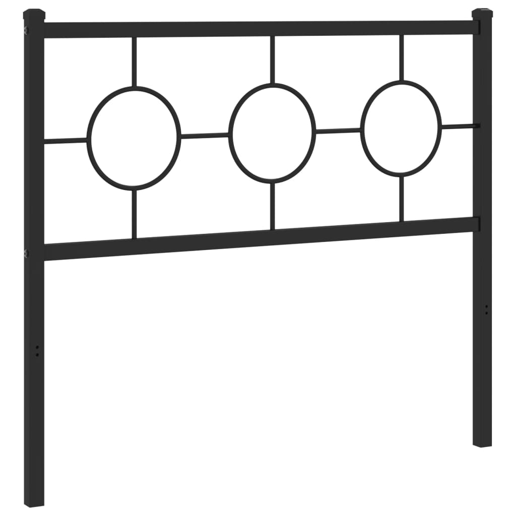 Metalno zamjensko uzglavlje crno 100 cm