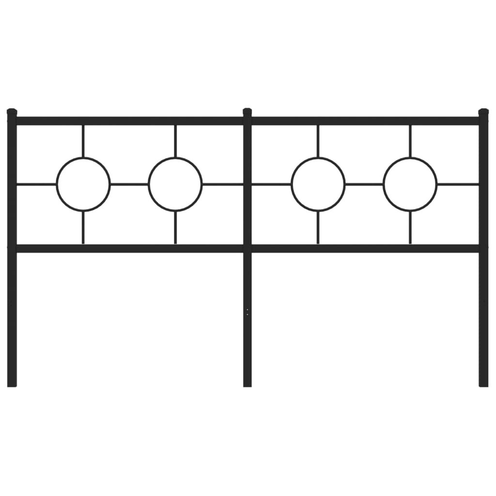 Metalno zamjensko uzglavlje crno 150 cm