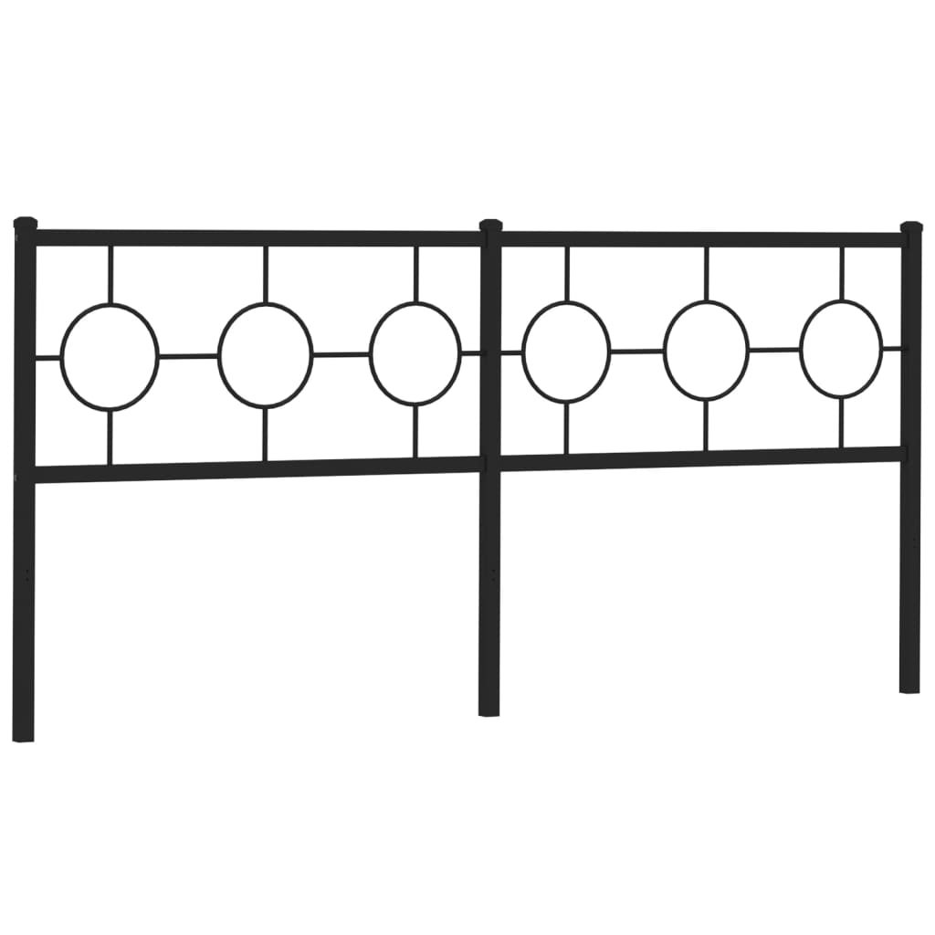 Metalno zamjensko uzglavlje crno 180 cm