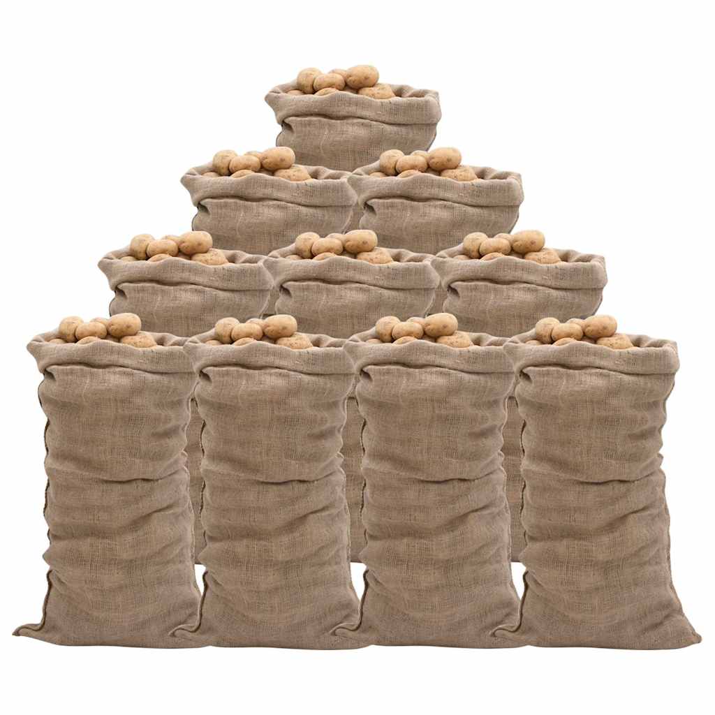 Jutene vreće 10 kom 65 x 135 cm 100 % juta 220 g/m²