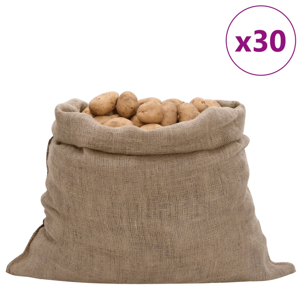 Jutene vreće 30 kom 100 x 110 cm 100 % juta 220 g/m²
