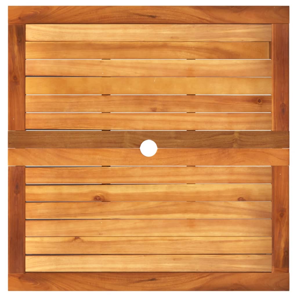 Vrtni stol bež 80 x 80 x 75 cm od poliratana i drva bagrema