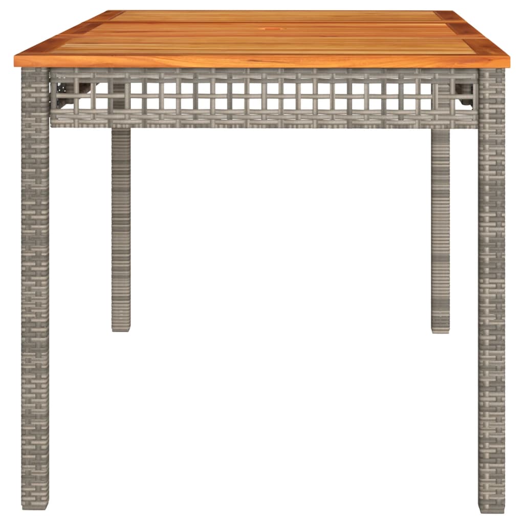 Vrtni stol sivi 140 x 80 x 75 cm od poliratana i drva bagrema