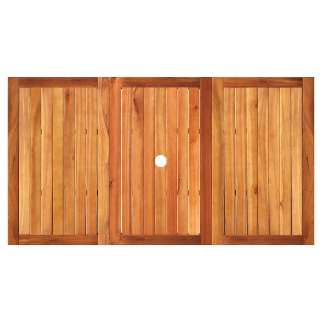 Vrtni stol sivi 140 x 80 x 75 cm od poliratana i drva bagrema