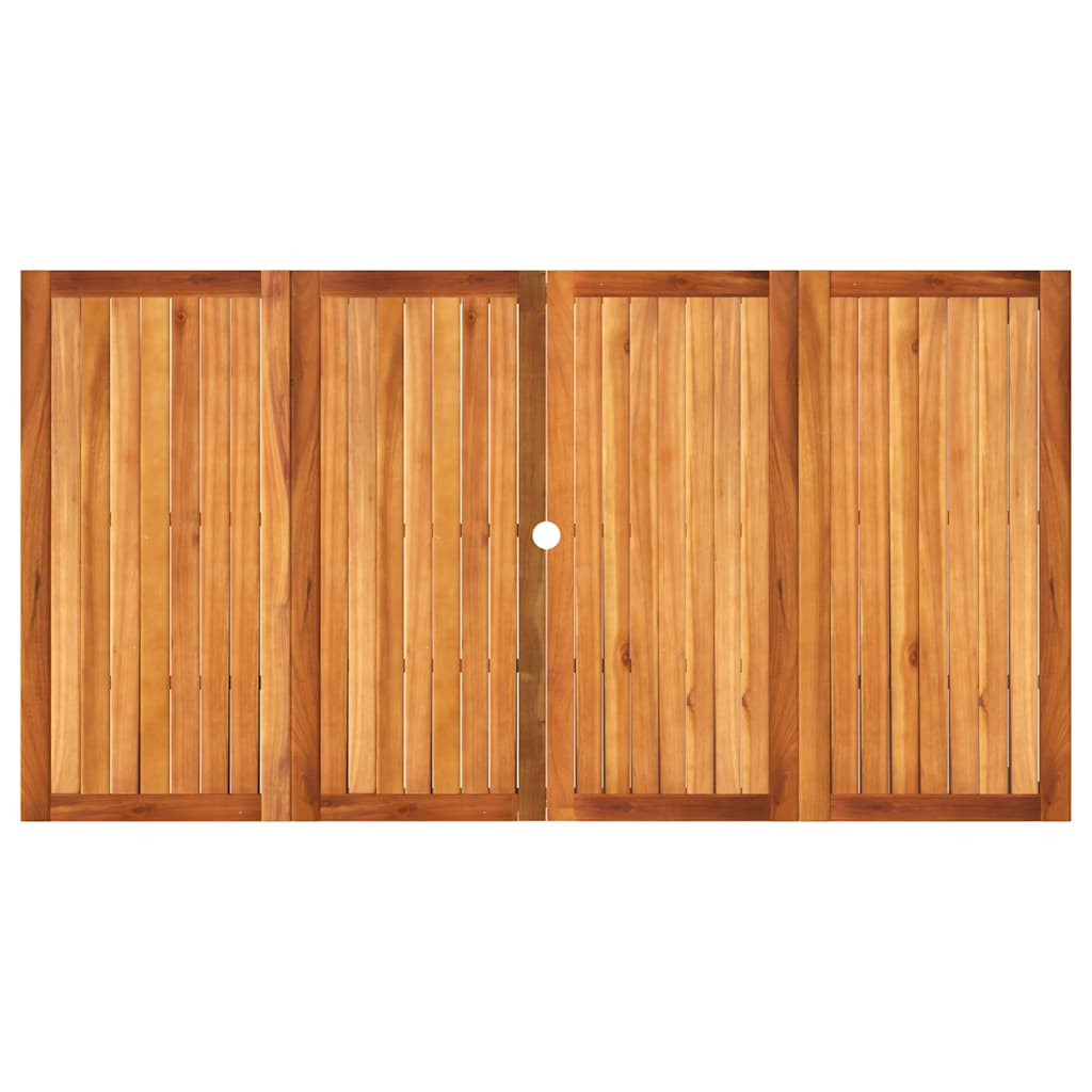Vrtni stol bež 180 x 90 x 75 cm od poliratana i drva bagrema