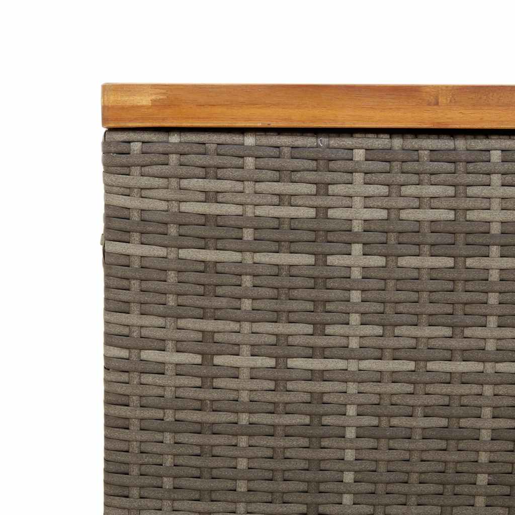 Vrtna kutija za pohranu siva 110x55x63cm poliratan drvo bagrema