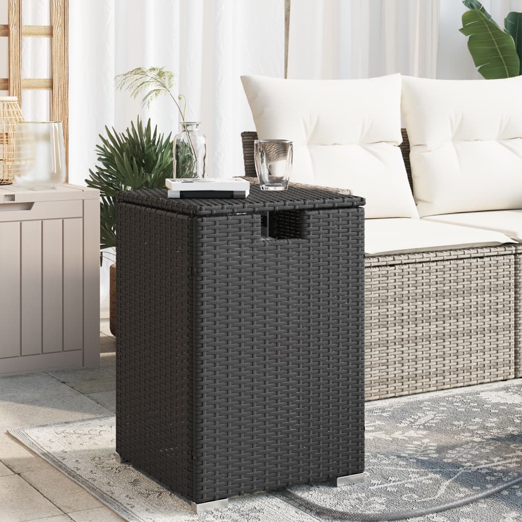 Pokrovni stol za spremnik propana crni 40x40x60 cm poliratan