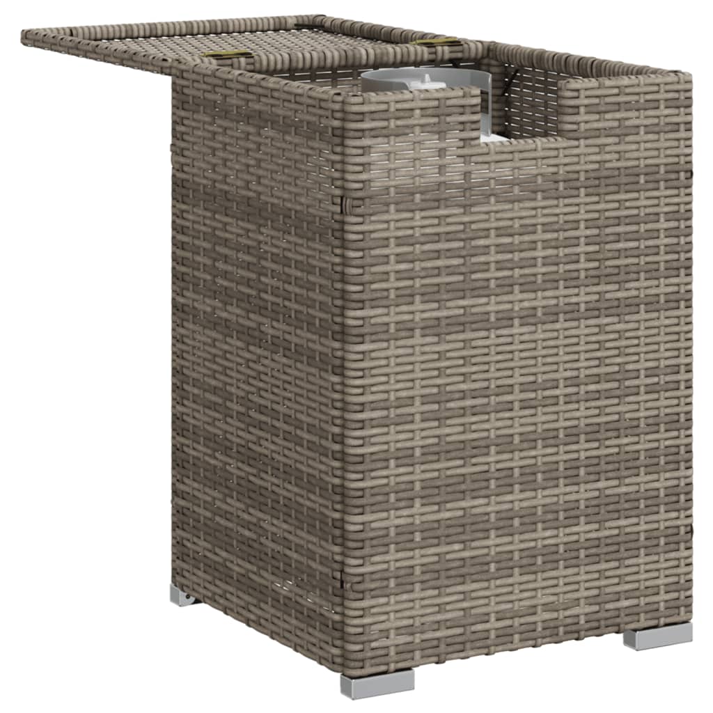 Pokrovni stol za spremnik propana sivi 40x40x60 cm poliratan