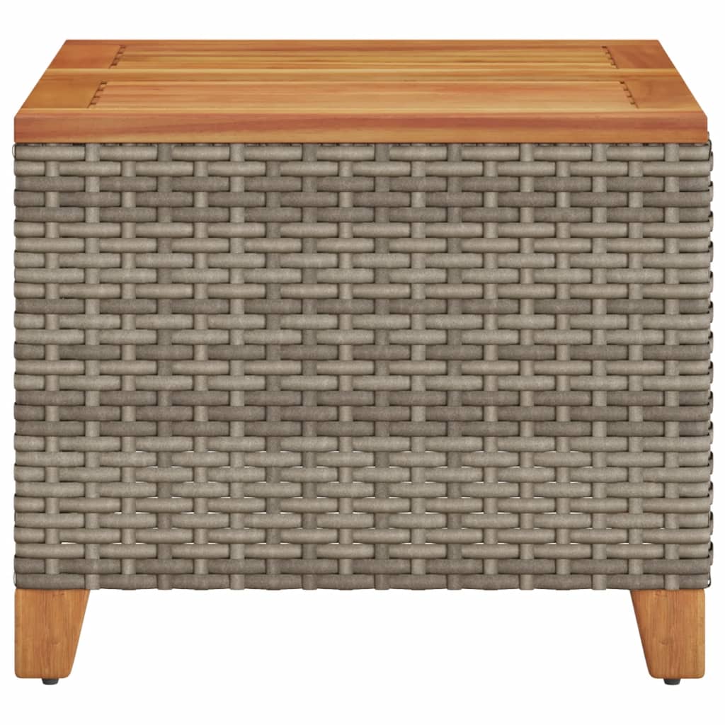 Vrtni stol sivi 45 x 45 x 37 cm od poliratana i bagremovog drva