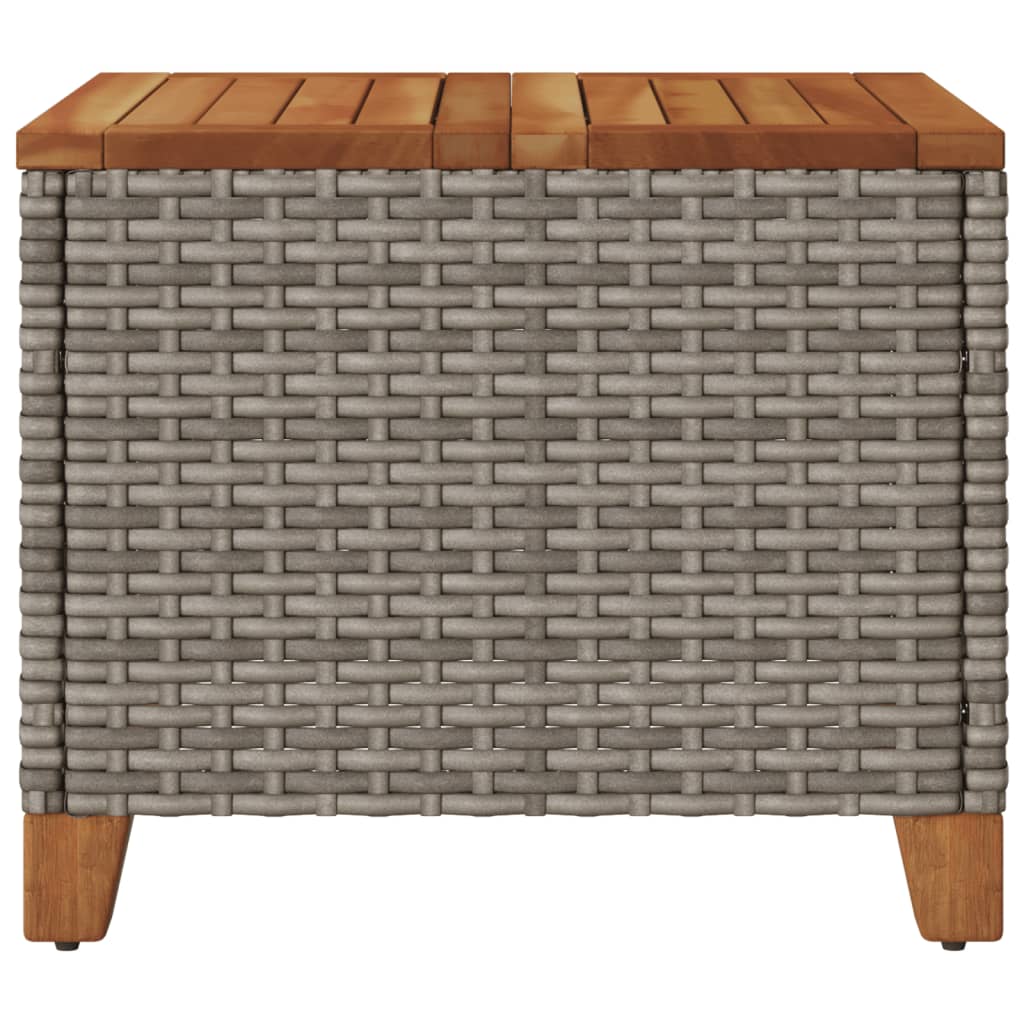 Vrtni stol sivi 45 x 45 x 37 cm od poliratana i bagremovog drva