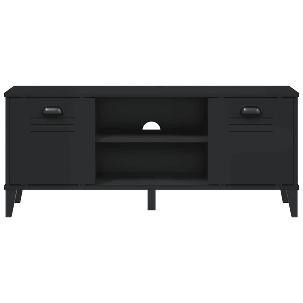 Klupa za cipele VIKEN crna 106 x 35 x 45 cm konstruirano drvo