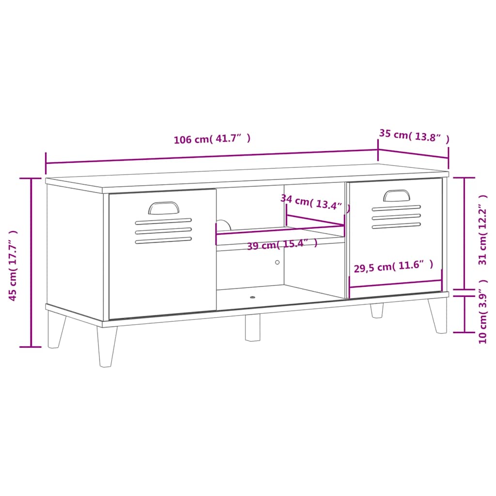 Klupa za cipele VIKEN crna 106 x 35 x 45 cm konstruirano drvo