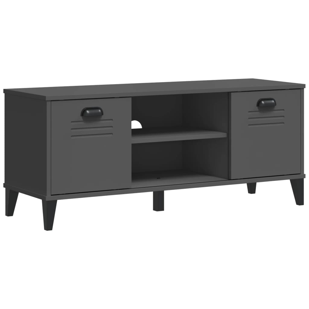 Klupa za cipele VIKEN antracit siva 106 x 35 x 45 cm drvena