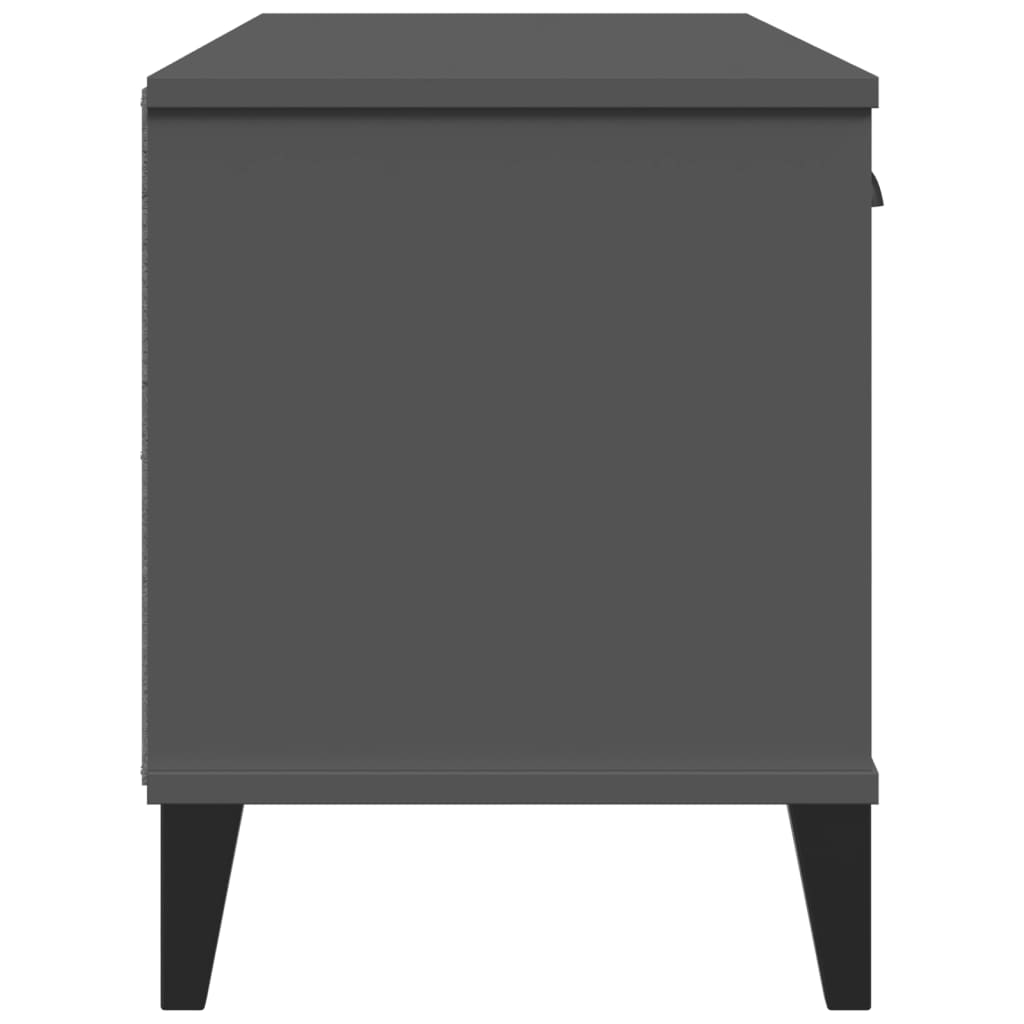 Klupa za cipele VIKEN antracit siva 106 x 35 x 45 cm drvena