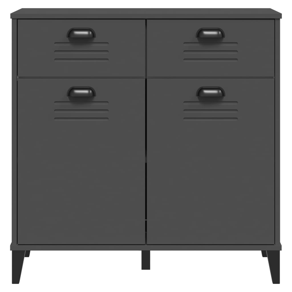 Komoda VIKEN antracit siva 80 x 40 x 80 cm konstruirano drvo