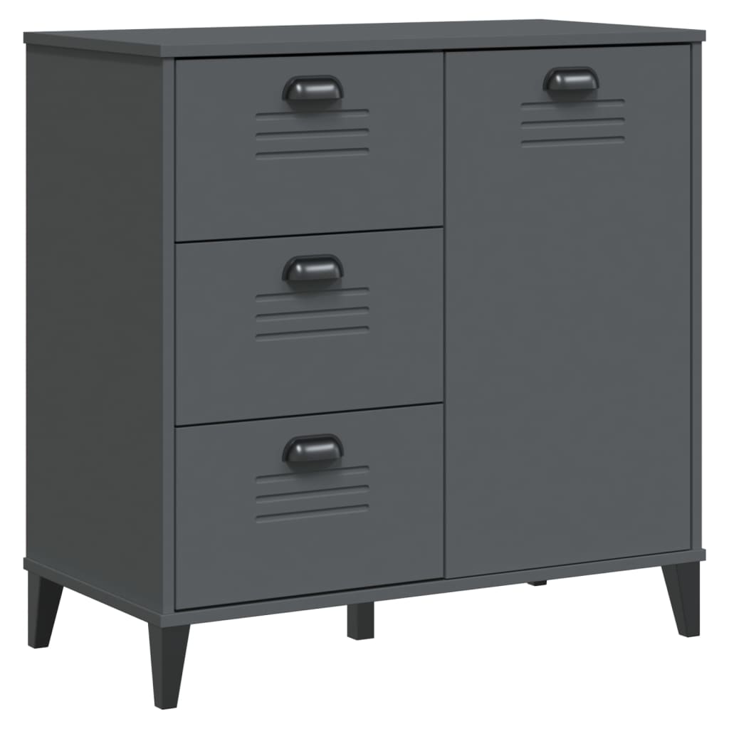 Komoda VIKEN antracit siva 80 x 40 x 80 cm konstruirano drvo