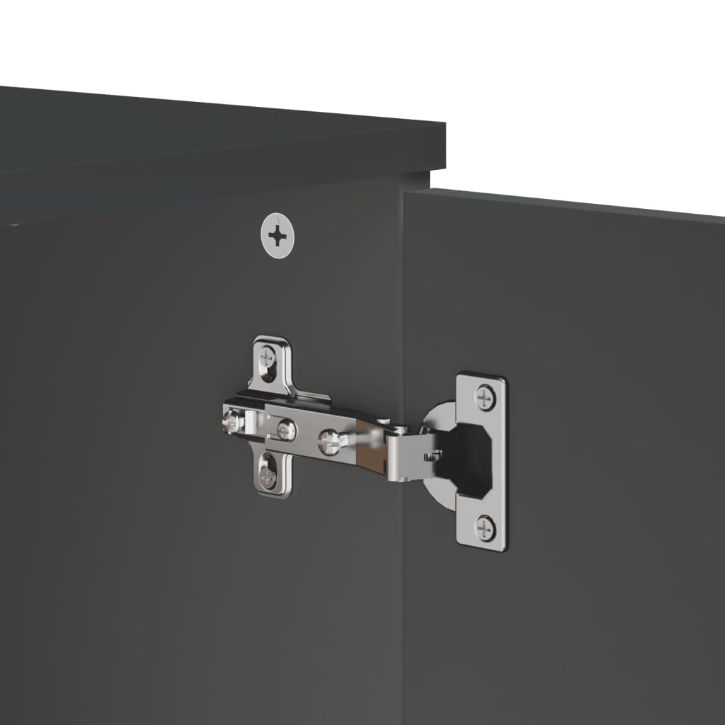 Komoda VIKEN antracit siva 80 x 40 x 80 cm konstruirano drvo
