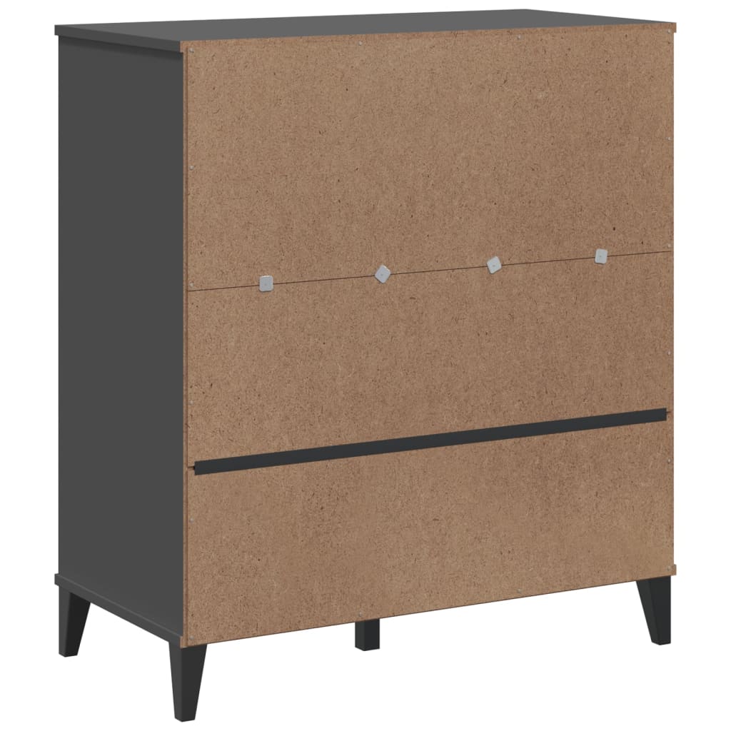 Regal za knjige VIKEN antracit sivi 80 x 40 x 90 cm drveni