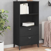 Regal za knjige VIKEN crni 60 x 35 x 123 cm konstruirano drvo