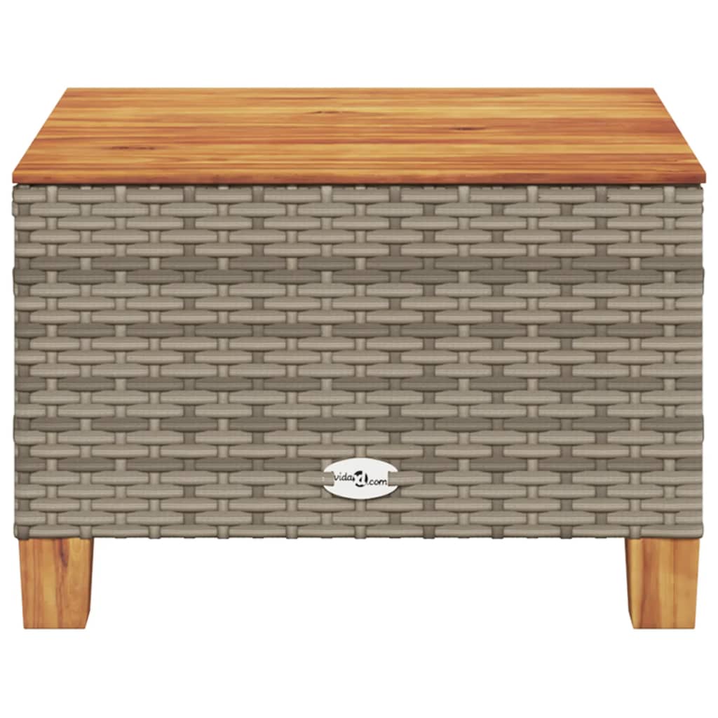 Vrtni stol sivi 55 x 55 x 36 cm od poliratana i bagremovog drva